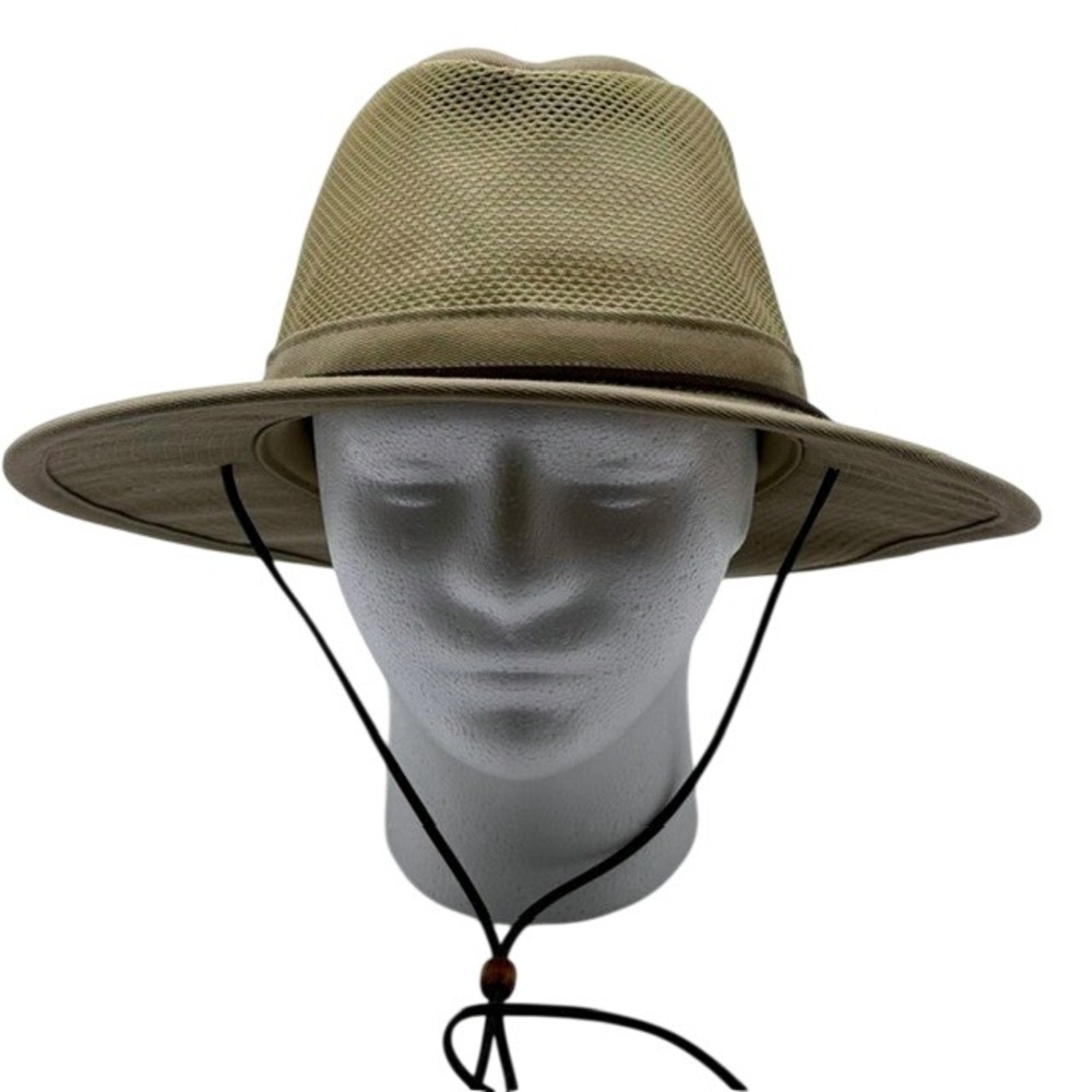 Henschel Hat Co Breezer Mesh Safari Sun Hat Tan Khaki Made in USA XL Mens